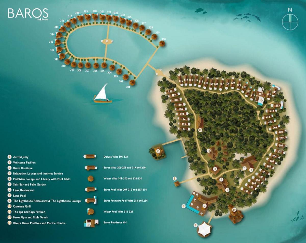 نقشہ کے بآراوس کی مالدیپ