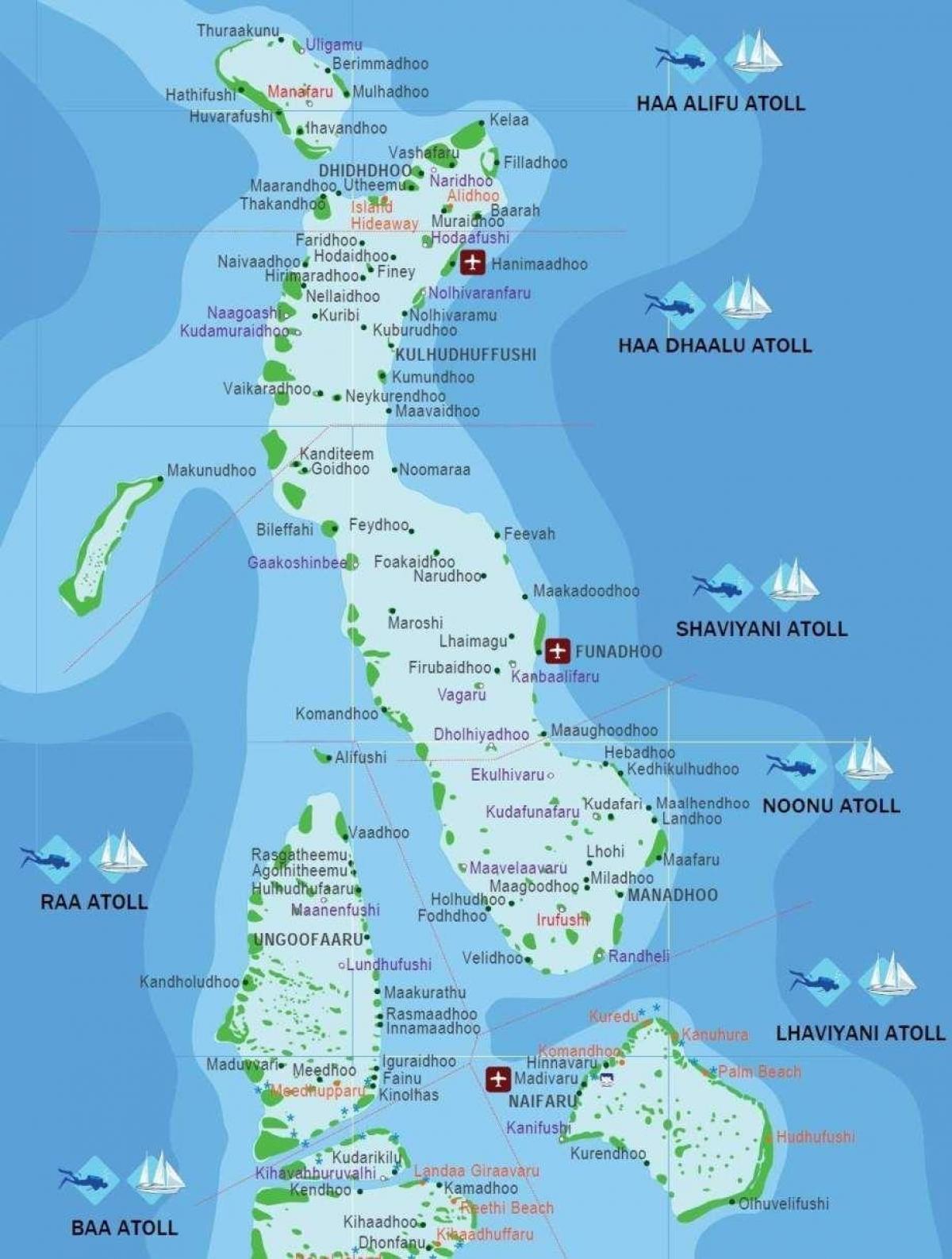 iles مالدیپ کا نقشہ