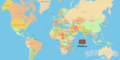 کا نقشہ مالدیپ میں دنیا کے نقشے