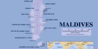 نقشہ دکھا مالدیپ