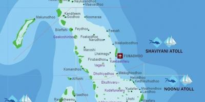 کا نقشہ مالدیپ کے بیچ