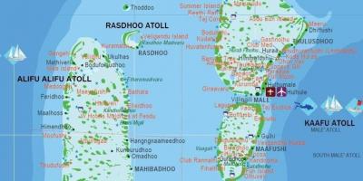 کا نقشہ مالدیپ کے سیاحوں کی