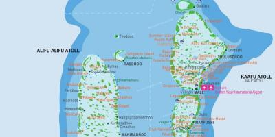 مالدیپ کے ہوائی اڈوں کا نقشہ
