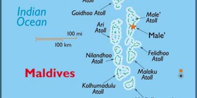 Baa کی یٹول مالدیپ کا نقشہ
