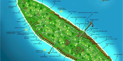 Vaadhoo جزیرہ مالدیپ کا نقشہ